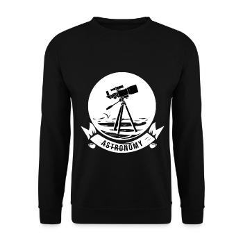 Begeisterter Astronom Sternwarte - Unisex Pullover - Schwarz - Vorne - Alina (178cm) & Michal (187cm)