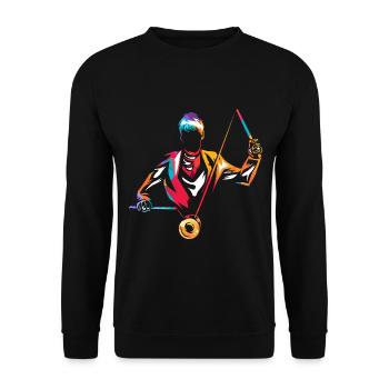 Schwindelerregender Diabolo Auftritt - Unisex Pullover - Schwarz - Vorne - Alina (178cm) & Michal (187cm)