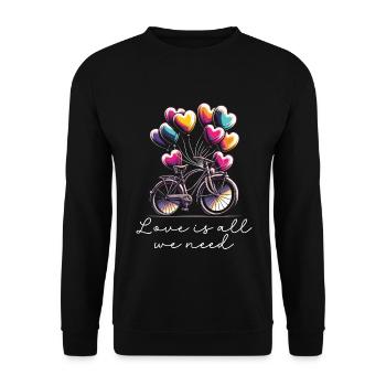 Songtexte Musikliebhaber Songwriter Musikfestival - Unisex Pullover - Schwarz - Vorne - Alina (178cm) & Michal (187cm)
