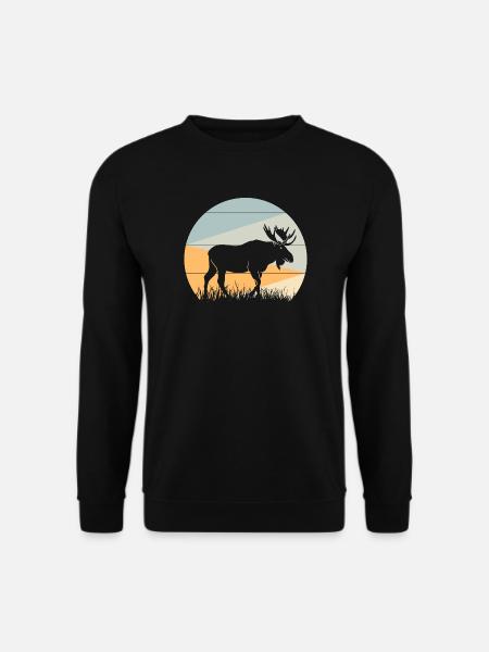Elch - Unisex Pullover - Schwarz