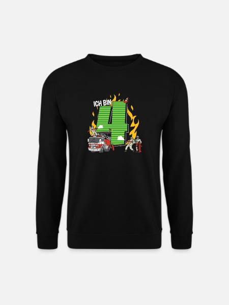 4 Geburtstag Kindergeburtstag Bin 4 Jahre - Unisex Pullover - Schwarz