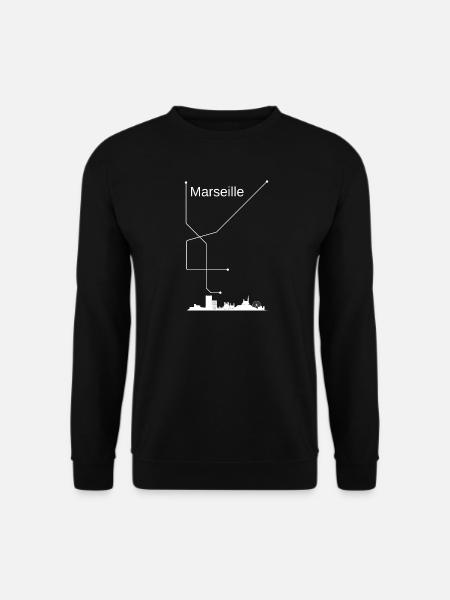 Marseille Stadt - Unisex Pullover - Schwarz