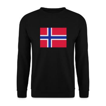 Norwegische Flagge - Unisex Pullover - Schwarz - Vorne - Alina (178cm) & Michal (187cm)