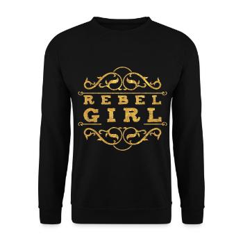 Rebel Girl - Unisex Pullover - Schwarz - Vorne - Alina (178cm) & Michal (187cm)