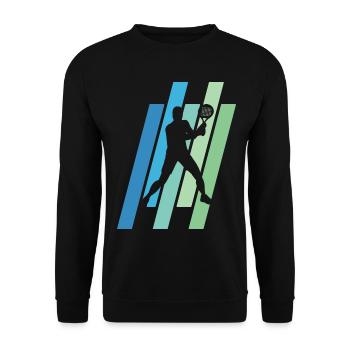 Padel Padelspieler Padeltennis Design - Unisex Pullover - Schwarz - Vorne - Alina (178cm) & Michal (187cm)