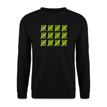 Strichliste 60 Jahre alt - Unisex Pullover - Schwarz - Vorne - Alina (178cm) & Michal (187cm)