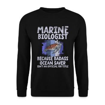 Meeresbiologe - Unisex Pullover - Schwarz - Vorne - Alina (178cm) & Michal (187cm)