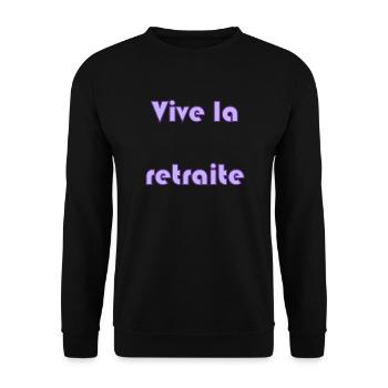 RUHESTAND. RUHESTAND. PENSIONIERT. RUHESTAND - Unisex Pullover - Schwarz - Vorne - Alina (178cm) & Michal (187cm)