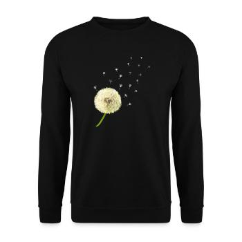 Pusteblume wünsch dir was - Unisex Pullover - Schwarz - Vorne - Alina (178cm) & Michal (187cm)