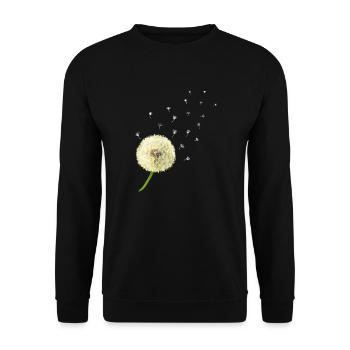 Pusteblume wünsch dir was - Unisex Pullover - Schwarz - Vorne - Alina (178cm) & Michal (187cm)