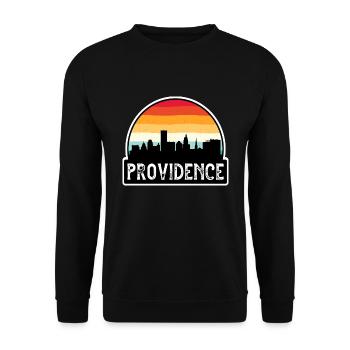 Providence Rhode Island USA Flagge Skyline Reisen So - Unisex Pullover - Schwarz - Vorne - Alina (178cm) & Michal (187cm)