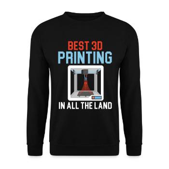 Bester 3D-Drucker im ganzen Land Machinist 3D Prin - Unisex Pullover - Schwarz - Vorne - Alina (178cm) & Michal (187cm)