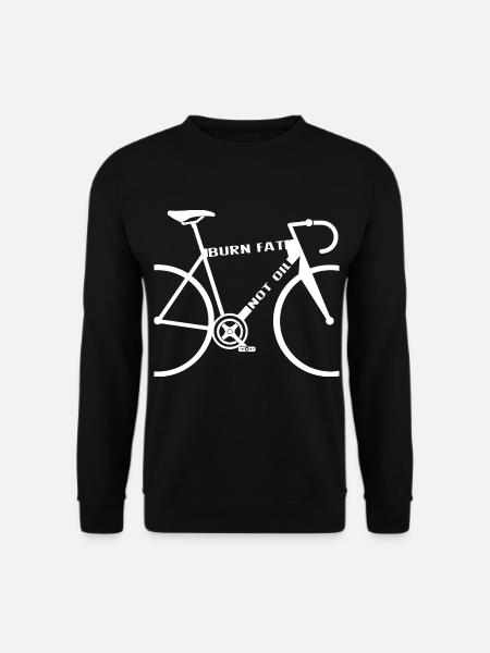 Radsport - burn fat not oil - Unisex Pullover - Schwarz