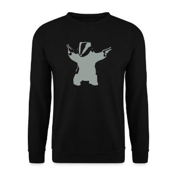 Badger Cull - Unisex Pullover - Schwarz - Vorne - Alina (178cm) & Michal (187cm)