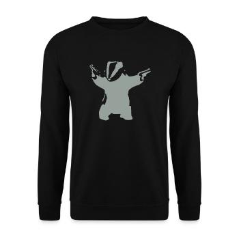 Badger Cull - Unisex Pullover - Schwarz - Vorne - Alina (178cm) & Michal (187cm)