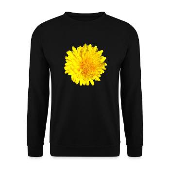 Loewenzahn Löwenzahnblüte gelbe Blume - Unisex Pullover - Schwarz - Vorne - Alina (178cm) & Michal (187cm)