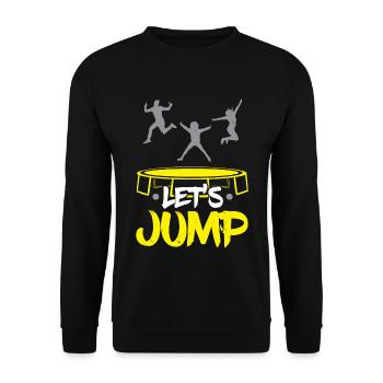 Let's Jump Trampoliner Trampolinspringen Trampolin - Unisex Pullover - Schwarz - Vorne - Alina (178cm) & Michal (187cm)