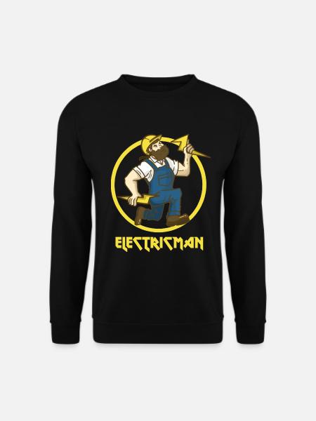 Blitzschneller Elektroheld Handwerk - Unisex Pullover - Schwarz