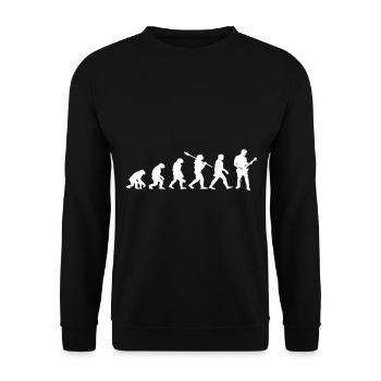 Evolution-Gitarrist - Unisex Pullover - Schwarz - Vorne - Alina (178cm) & Michal (187cm)