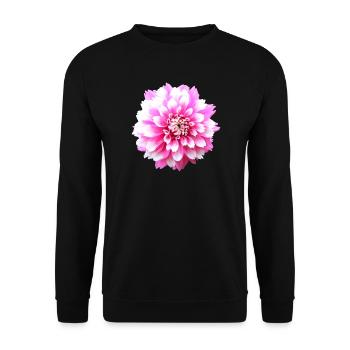 Blume rosa pinke Blume Blumen pink rosa Blumen - Unisex Pullover - Schwarz - Vorne - Alina (178cm) & Michal (187cm)