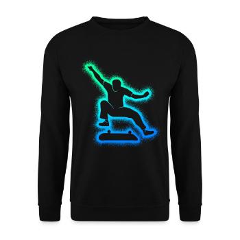 Skaten Skateboarder Skater Jungen Skateboard - Unisex Pullover - Schwarz - Vorne - Alina (178cm) & Michal (187cm)