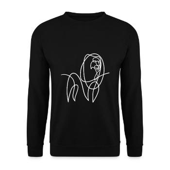 Furchtloser Löwe Savannenkönig - Unisex Pullover - Schwarz - Vorne - Alina (178cm) & Michal (187cm)