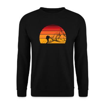 Silhouette Wanderer - Unisex Pullover - Schwarz - Vorne - Alina (178cm) & Michal (187cm)