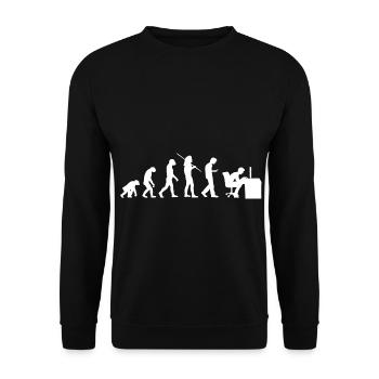 Evolution Computer - Vom Affen zum Schreibtisch - Unisex Pullover - Schwarz - Vorne - Alina (178cm) & Michal (187cm)
