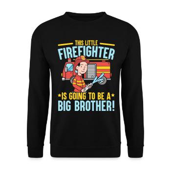 Brandbekämpfung Feuerwehrmann Feuerwehrmann Feuer - Unisex Pullover - Schwarz - Vorne - Alina (178cm) & Michal (187cm)