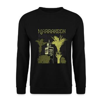 Gewürzduftender Souk Marrakesch - Unisex Pullover - Schwarz - Vorne - Alina (178cm) & Michal (187cm)
