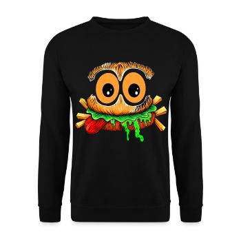 Der schreckliche Snack - Unisex Pullover - Schwarz - Vorne - Alina (178cm) & Michal (187cm)
