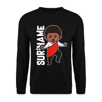 Lebensfroher Surinamer Regenwald - Unisex Pullover - Schwarz - Vorne - Alina (178cm) & Michal (187cm)