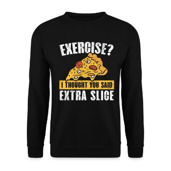 Übung Ich dachte, du hättest gesagt: Extra Slice P - Unisex Pullover - Schwarz - Vorne - Alina (178cm) & Michal (187cm)