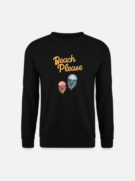 beach please Quallen - Unisex Pullover - Schwarz
