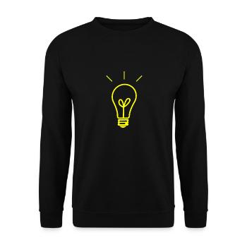 Glühbirne Erleuchtung Elektriker Elektrizität - Unisex Pullover - Schwarz - Vorne - Alina (178cm) & Michal (187cm)