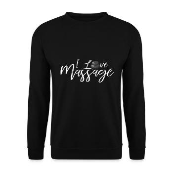 Massage - Unisex Pullover - Schwarz - Vorne - Alina (178cm) & Michal (187cm)