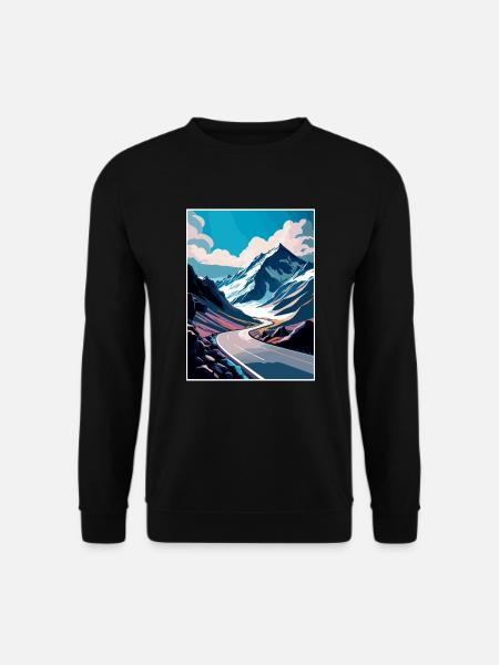 Berg Großglockner Österreich Reiseposter - Unisex Pullover - Schwarz