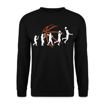 Basketball Spieler Dunking Basketballer Sequenz - Unisex Pullover - Schwarz - Vorne - Alina (178cm) & Michal (187cm)