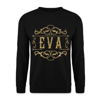 Eva gold - Unisex Pullover - Schwarz - Vorne - Alina (178cm) & Michal (187cm)