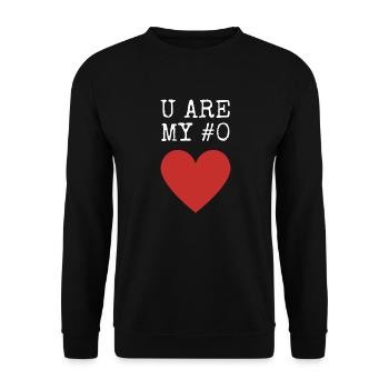 DU BIST MEINE #0 - Unisex Pullover - Schwarz - Vorne - Alina (178cm) & Michal (187cm)