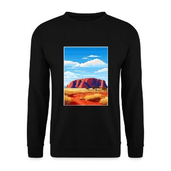 Uluru Kata Tjuta Nationalpark Australien Souvenir - Unisex Pullover - Schwarz - Vorne - Alina (178cm) & Michal (187cm)
