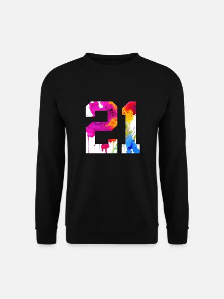 NUMMER 21 JAHRE ALT 21. GEBURTSTAG - Unisex Pullover - Schwarz