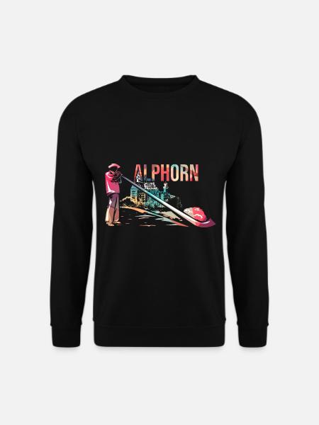 Ehrwürdiges Alphorn Trachtenumzug - Unisex Pullover - Schwarz