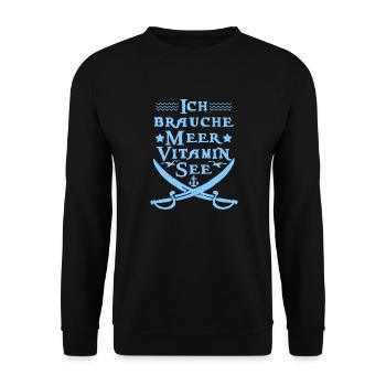 Vitamin Lake - Unisex Sweatshirt - black - Front - Alina (178cm) & Michal (187cm)