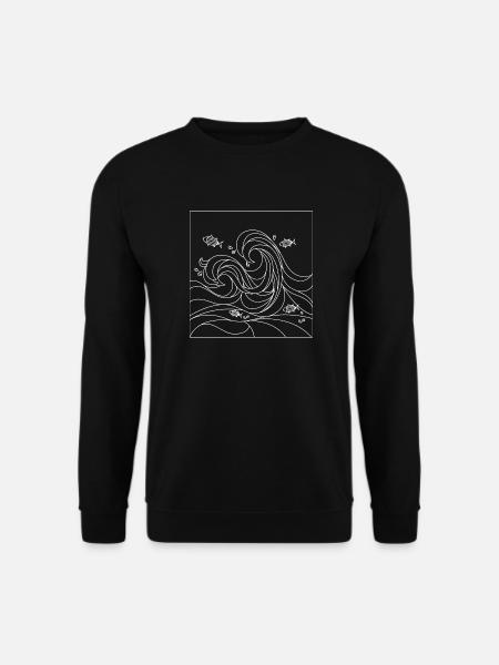 geometric ocean - Unisex Sweatshirt - black