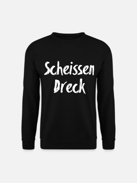 Scheissen Dreck Brush Script - Unisex Pullover - Schwarz