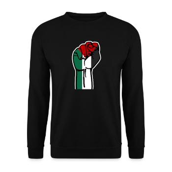Freies Palästina Revolution - Unisex Pullover - Schwarz - Vorne - Alina (178cm) & Michal (187cm)