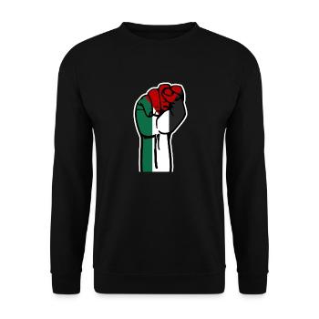 Freies Palästina Revolution - Unisex Pullover - Schwarz - Vorne - Alina (178cm) & Michal (187cm)