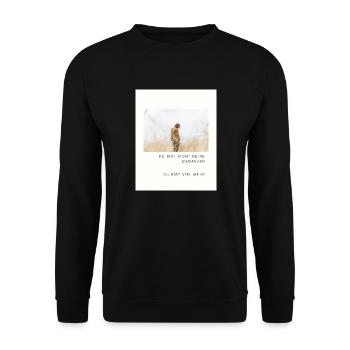 Du bist viel mehr - Unisex Pullover - Schwarz - Vorne - Alina (178cm) & Michal (187cm)