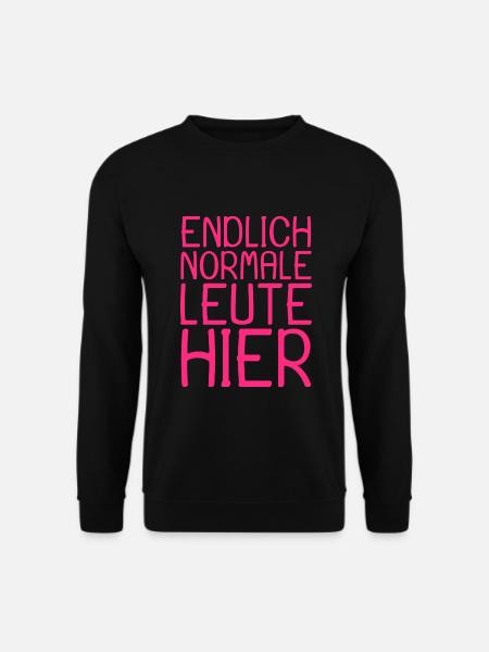 Normale Leute Lustiger Spruch lustig - Unisex Pullover - Schwarz